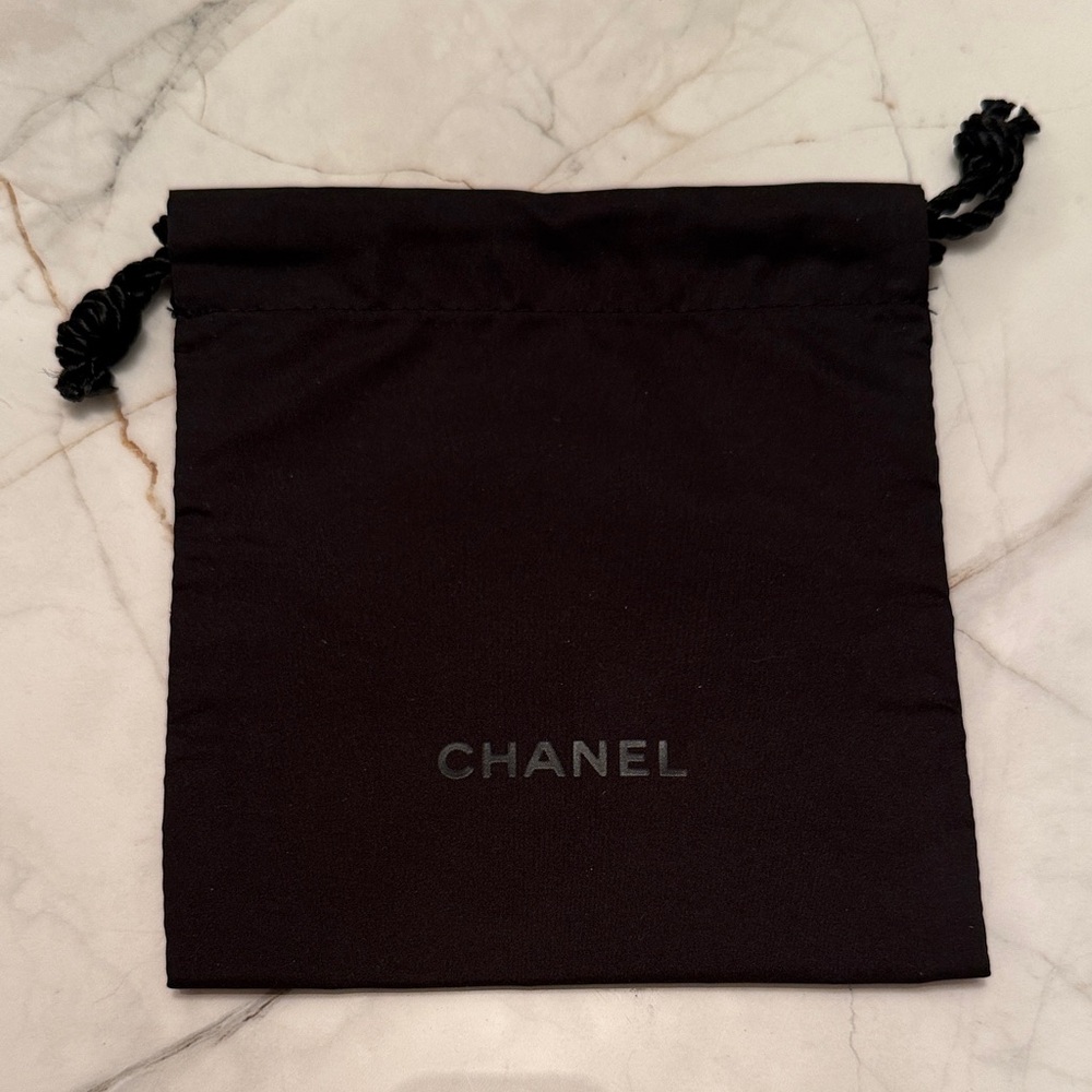 CHANEL Black Drawstring Pouch